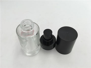30ml Empty Cosmetic Glass Bottles For Cream , Glass Lotion Bottles Witn Pump