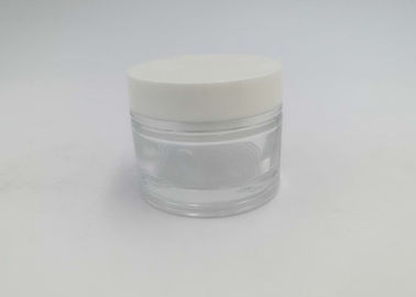 Los tarros cosméticos plásticos transparentes vacíos 60g para el cuidado de piel baten el embalaje
