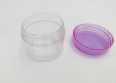 tarros cosméticos del plástico transparente de la capacidad 20g, pequeños tarros plásticos vacíos de la loción